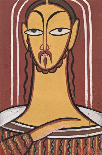 JAMINI ROY (1887 - 1972, INDIAN) Untitled (Christ).                                                                                              